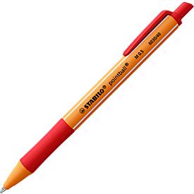 STABILO® Kugelschreiber pointball, Druckmechanik, Strichstärke 0,5 mm, 10 Stk., rot