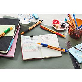 STABILO® Kugelschreiber pointball, Druckmechanik, Strichstärke 0,5 mm, 10 Stk., rot