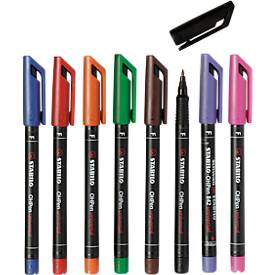 STABILO® OHP Overheadstifte, wasserfest, 4er-Set, fein