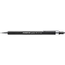 STAEDTLER Druckbleistift graphit, Sechskant-Griffzone, Radierer, HB, 0,7 mm, schwarz