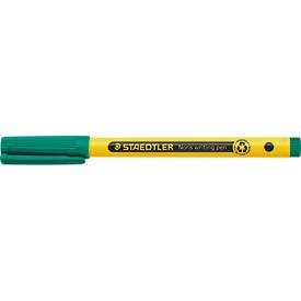 Staedtler Fineliner Noris, Rundspitze, Strichbreite 0,6 mm, Tinte auf Wasserbasis, Recycling-Kunststoff, Schreibfarbe grün, 1 Stück