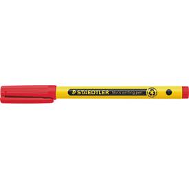 Staedtler Fineliner Noris, Rundspitze, Strichbreite 0,6 mm, Tinte auf Wasserbasis, Recycling-Kunststoff, Schreibfarbe rot, 1 Stück