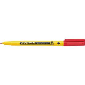 Staedtler Fineliner Noris, Rundspitze, Strichbreite 0,6 mm, Tinte auf Wasserbasis, Recycling-Kunststoff, Schreibfarbe rot, 1 Stück