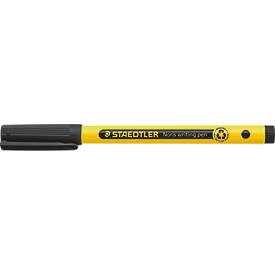 Staedtler Fineliner Noris, Rundspitze, Strichbreite 0,6 mm, Tinte auf Wasserbasis, Recycling-Kunststoff, Schreibfarbe schwarz, 1 Stück