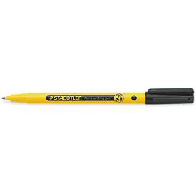 Staedtler Fineliner Noris, Rundspitze, Strichbreite 0,6 mm, Tinte auf Wasserbasis, Recycling-Kunststoff, Schreibfarbe schwarz, 1 Stück