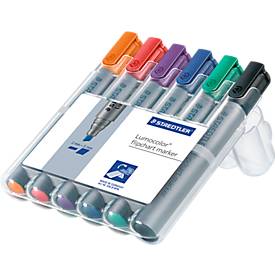 STAEDTLER Flipchartmarker Lumocolor 356BWP6, 6er Set