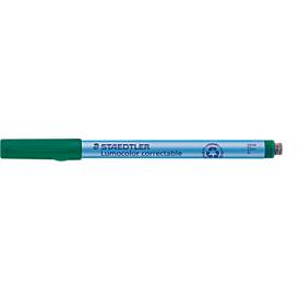 Staedtler Lumocolor correctable 305 F-foliestift, droog uitwisbaar, met wisser, lijndikte 0,6 mm, groen