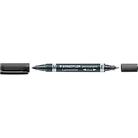 STAEDTLER Permanent-Marker Lumocolor duo, schwarz, 10 St.