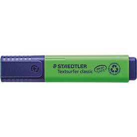 Staedtler Textmarker Textsurfer Classic, Keilspitze, Strichstärke 1-5 mm, nachfüllbar, mit Drehkappe, Recycling-Kunststoff, Schreibfarbe grün, 1 Stück