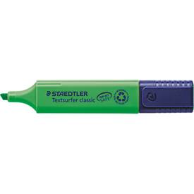 Staedtler Textmarker Textsurfer Classic, Keilspitze, Strichstärke 1-5 mm, nachfüllbar, mit Drehkappe, Recycling-Kunststoff, Schreibfarbe grün, 1 Stück