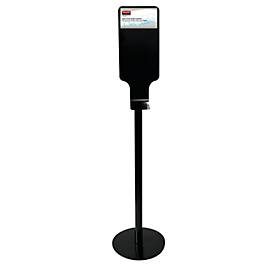 Ständer für Seifen- und Desinfektionsspender Rubbermaid AutoFoam, freistehend, aus Stahl, H 930 mm, schwarz