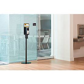 Ständer für Seifen- und Desinfektionsspender Rubbermaid AutoFoam, freistehend, aus Stahl, H 930 mm, schwarz