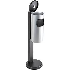 Ständer für Sicherheitsaschenbecher, geeignet für alle Sicherheitsaschenbecher mit Ø 90-180 mm, Ø 250 x H 820 mm, Stahl, schwarz
