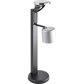 Ständer für Sicherheitsaschenbecher, geeignet für alle Sicherheitsaschenbecher mit Ø 90-180 mm, Ø 250 x H 820 mm, Stahl, schwarz