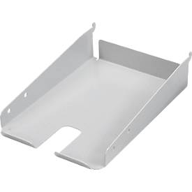 Stahlablage Treston ASSA5PP, für Lochwand Packtisch, DIN A5, Aussparung für Klebebandabroller o. Handscanner, hellgrau