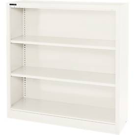 Stahlregal MS iCOLOUR, 3 Ordnerhöhen, B 950 x T 400 x H 1215 mm, weiß RAL 9003