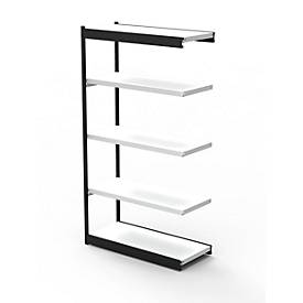 Stahlregal PROGRESS 2000, Regalfeld, ohne Rückwand, H 1900 x B 750 x T 400 mm, Rahmen schwarz