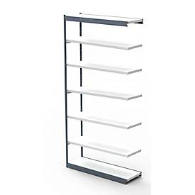 Stahlregal PROGRESS 2000, Regalfeld, ohne Rückwand, H 2600 x B 1000 x T 400 mm, Rahmen silber