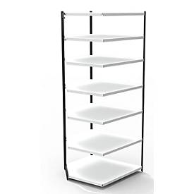 Stahlregal PROGRESS 2000, Regalfeld, ohne Rückwand, H 2600 x B 1000 x T 500 mm, Rahmen schwarz