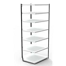 Stahlregal PROGRESS 2000, Regalfeld, ohne Rückwand, H 2600 x B 750 x T 400 mm, Rahmen schwarz