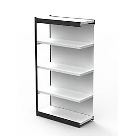 Stahlregal PROGRESS 2000, Regalfeld, Rückwand, H 1900 x B 1000 x T 300 mm, Rahmen schwarz