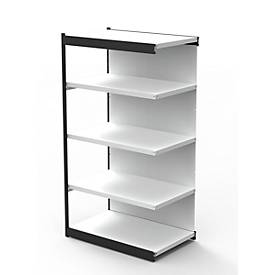 Stahlregal PROGRESS 2000, Regalfeld, Rückwand, H 1900 x B 1000 x T 500 mm, Rahmen silber