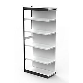 Stahlregal PROGRESS 2000, Regalfeld, Rückwand, H 2250 x B 1000 x T 300 mm, Rahmen silber