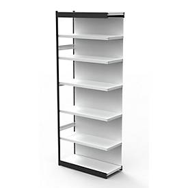 Stahlregal PROGRESS 2000, Regalfeld, Rückwand, H 2600 x B 1000 x T 400 mm, Rahmen silber