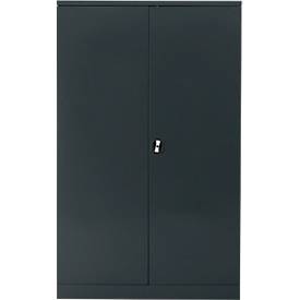 Stahlschrank, 4 Fachböden, 5 OH, H 1950 x B 920 x T 500 mm, anthrazitgrau/anthrazitgrau
