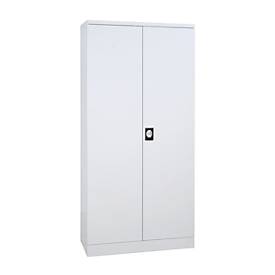 Stahlschrank, 4 Fachböden, 5 OH, H 1950 x B 920 x T 500 mm, lichtgrau/lichtgrau