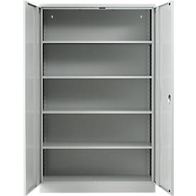 Stahlschrank, H 1950 x B 1200 x T 420 mm, lichtgrau 7035