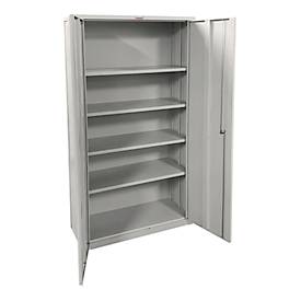 Stahlschrank Phoenix SCF1891GGK, faltbar, 4 Fachböden, Schlüsselschloss, B 915 x T 370 x H 1830 mm, Stahl, lichtgrau RAL 7035