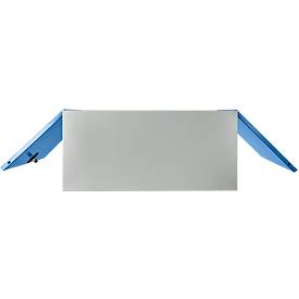 Stahlschrank, Zylinderschloss, B 916 x T 422 x H 1950 mm, lichtgrau RAL 7035/enzianblau RAL 5010