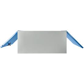 Stahlschrank, Zylinderschloss, B 916 x T 422 x H 1950 mm, lichtgrau RAL 7035