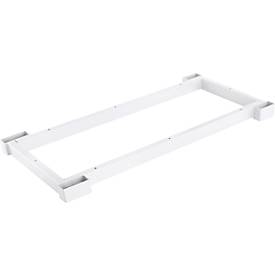 Stahlsockel TETRIS WOOD, Zurückgesetzt, für Regale/Schränke B 800 mm, weiß