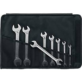 Stahlwille Doppelmaulschlüsselset 10/8, 8-teilig, SW 6-22 mm, Chrom-Alloy-Stahl, Sechskant