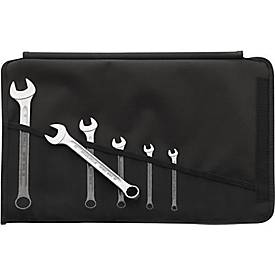 Stahlwille Ringmaulschlüsselset OPEN-BOX 13/6, 6-teilig, SW 7-19 mm, Chrom-Alloy-Stahl, Doppelsechskant mit AS-Drive-Profil