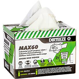 Standard-Vliestücher MAX60, 60 g/m², wiederverwendbar, L 300 x B 420 mm, 176 St.