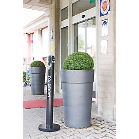 Standaschenbecher Rubbermaid® Smokers Pole, wetterfest & UV-stabilisiert, 1040 x 320 mm Aluminium, schwarz