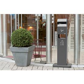 Standascher Abfall Kombination, 10 l , f. den Außenbereich, UV-resistent beschichtet