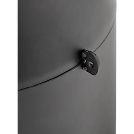 Standascher INFINITY™, 360-Grad-Entsorgungsbereich, mit Ausdrückplatte, 330 x 990 mm, Edelstahl, schwarz