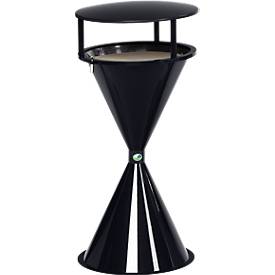 Standascher mit Dach und Bodenronde, Kunststoff, anthrazit