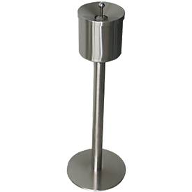 Standascher Rondo Smoke, Volumen 0,4 Liter, geruchsdichter Durchlass, Druckknopf