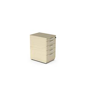 Standcontainer NEVADA, B 430 x T 600 x H 740 mm, Ahorn-Dekor