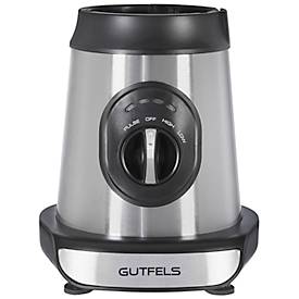 Standmixer Gutfels MU 8401 SWI, Leistung 240 W, Volumen 1,5 l, 2 Funktionsstufen, Edelstahlmesser, Füllstandanzeige, Akkubetrieb, silber-schwarz