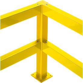 Standpfosten, Winkel 90°, 1000 mm, beschichtet, gelb