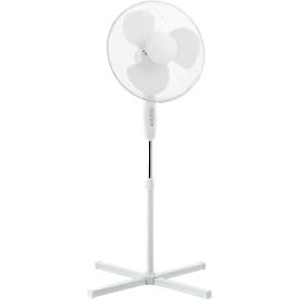 Standventilator, 3 Geschwindigkeitsstufen, höhenverstellbar, mit Rotor Ø 400 mm, 40 W, weiß