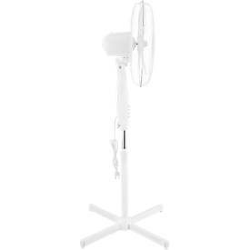 Standventilator exquisit VS 35064, Rotor Ø 400 mm, 3 Leistungsstufen, 4 Stufenschalter, neigbar, mit Tragegriff, B 600 x T 600 x H 1250 mm, weiß