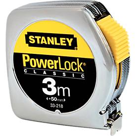 STANLEY Bandmaß PowerLock®, Metallgehäuse, 3m