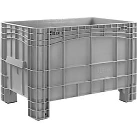 Stapel- und Transportgroßbehälter 285 L, H 1040 x B 640 x H 670 mm, Lebensmittelecht, von -40°C bis +60°C, 4 Standfüße